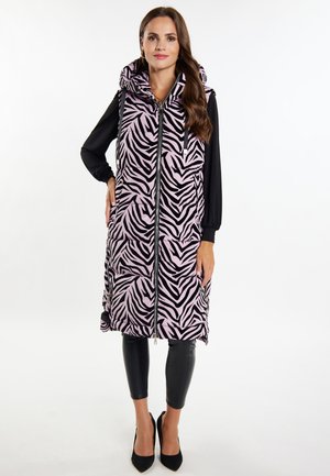 PRINT - Weste - mauve zebra
