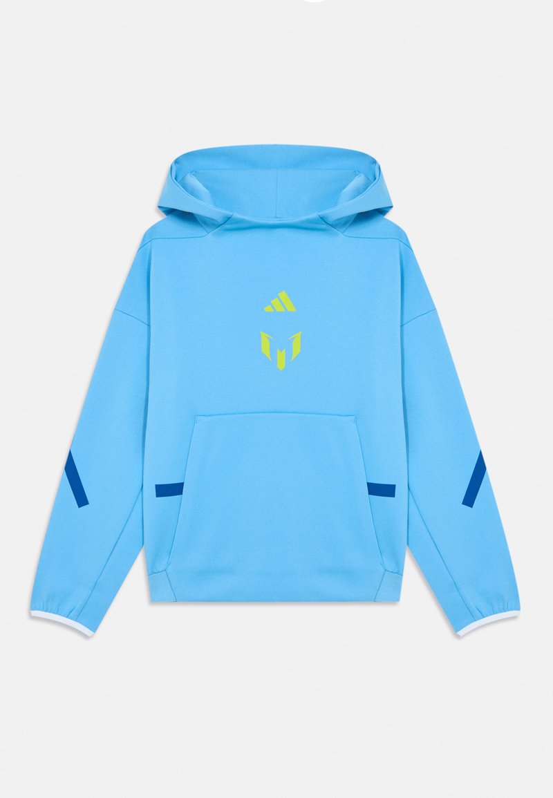 adidas Performance MESSI HOODIE YOUTH UNISEX - Džemperis ar kapuci - semi blue burst/semi solar yellow