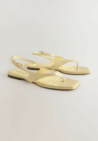 REGULAR FIT-FOREVER COMFORT STRAPPY ANKLE TOE THONG - Pool slides - buttermilk yellow
