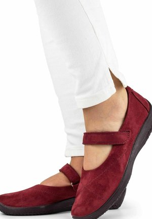 L18 - Ankle strap ballet pumps - bordeaux h