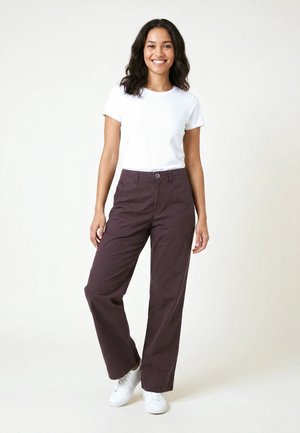 Bitte Kai Rand, KIHON LANGE LIGE BUKSER - RAISIN - Pantalon classique - raisin