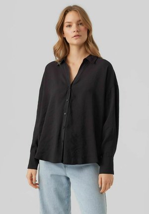 Button-down blouse - black