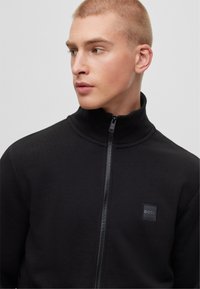 BOSS ZESTART - Sweater met rits - black