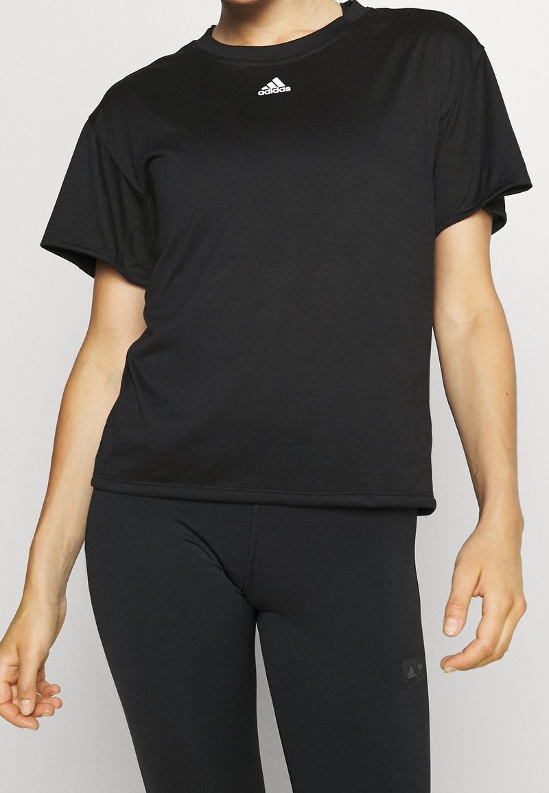 adidas Performance Triko s potiskem - black