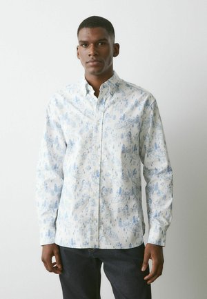 Next, PRINTED CHRISTMAS SHIRT - Skjorter - white blue