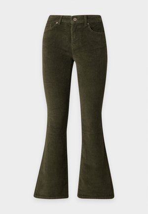 Vero Moda Petite, VMFLASH FLARED CORDUROY PANTS  - Панталони - dark green