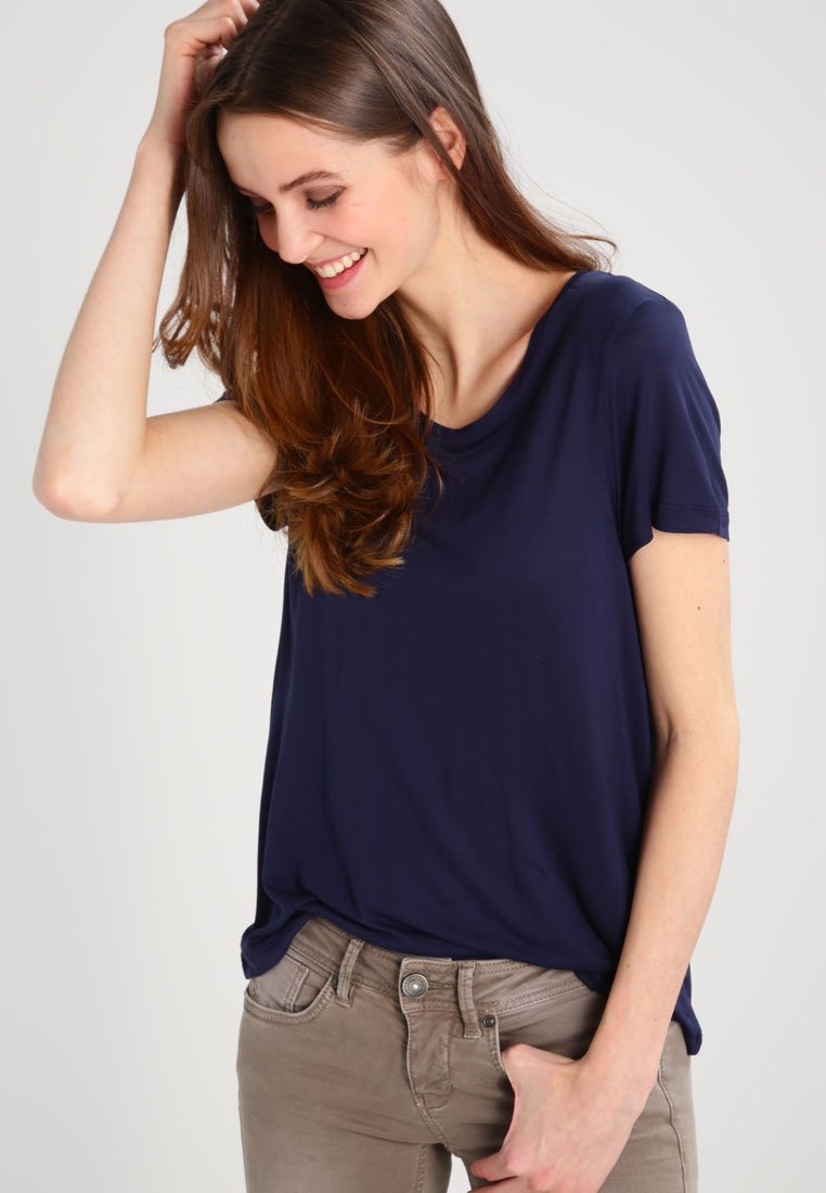 Damen T-Shirts | Kaffe ANNA T-Shirt basic midnight marine/dunkelblau - LS93717 Damen T-Shirts | Kaffe ANNA T-Shirt basic midnight marine/dunkelblau - LS93717