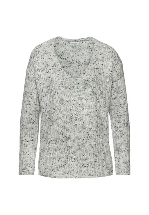 V-AUSSCHNITT - Strickpullover - grau creme