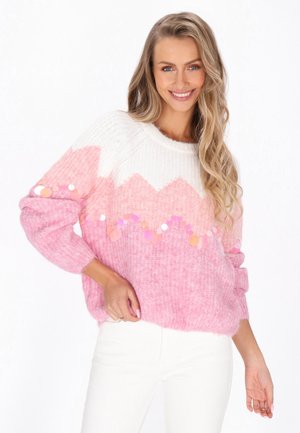 SEQUIN - Pullover - offwhite pink