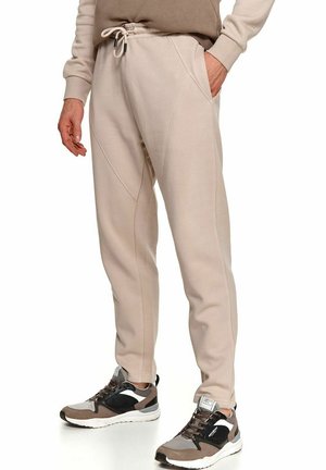 Top Secret DŁUGIE - Tracksuit bottoms - beige