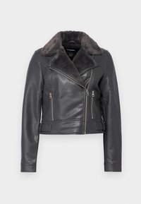 VMHAILEY SHORT JACKET - Dirbtinės odos striukė - dark grey