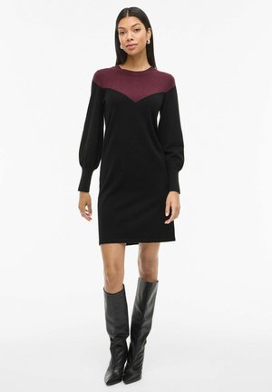 VIKERRY - Gebreide jurk - black beauty