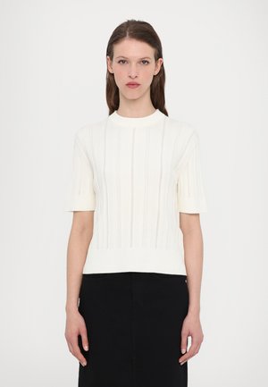 BRAID - Strikkegenser - pearl white