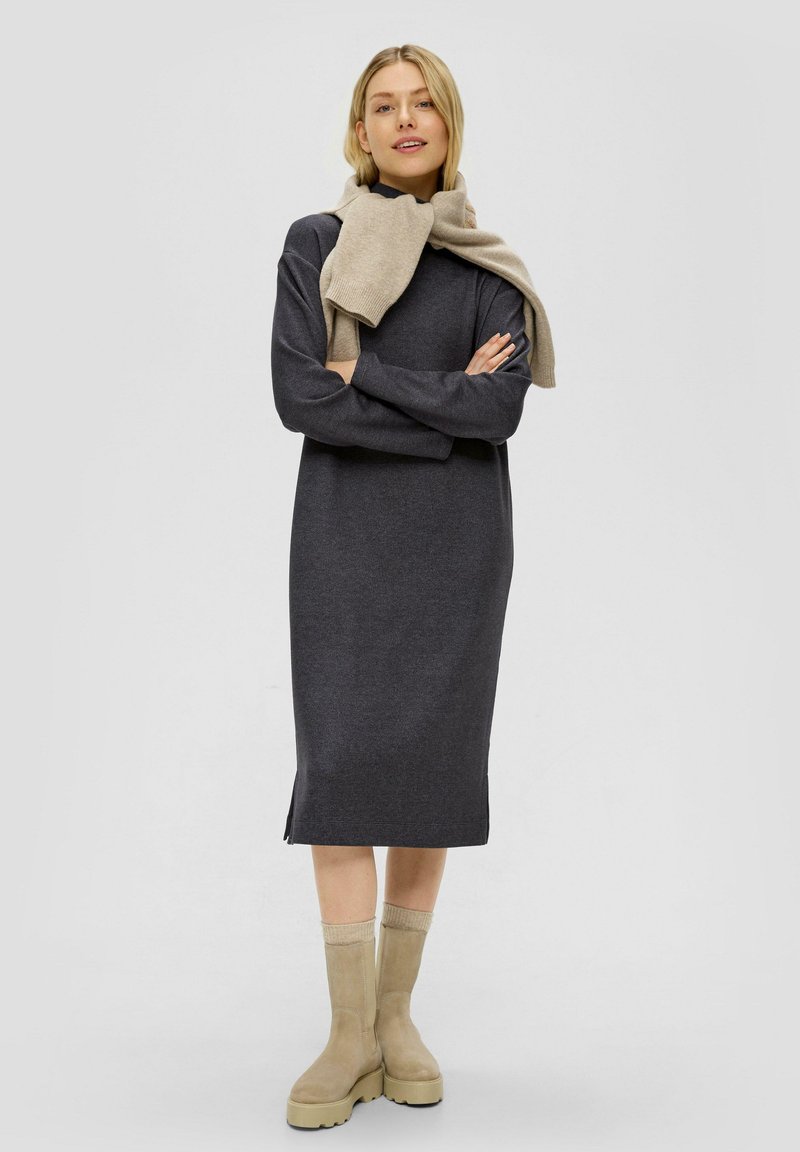s.Oliver Strickkleid - dunkelgrau