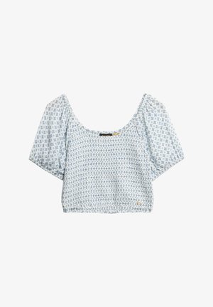 Superdry & Co, SMOCKED - Blouse - diamond tile blue