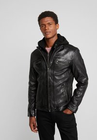 Oakwood - DRINK - Leather jacket - black Thumbnail Image 1