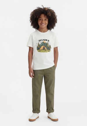 Dickies CAMP GRAPHIC TEE - Tričko s potlačou - white