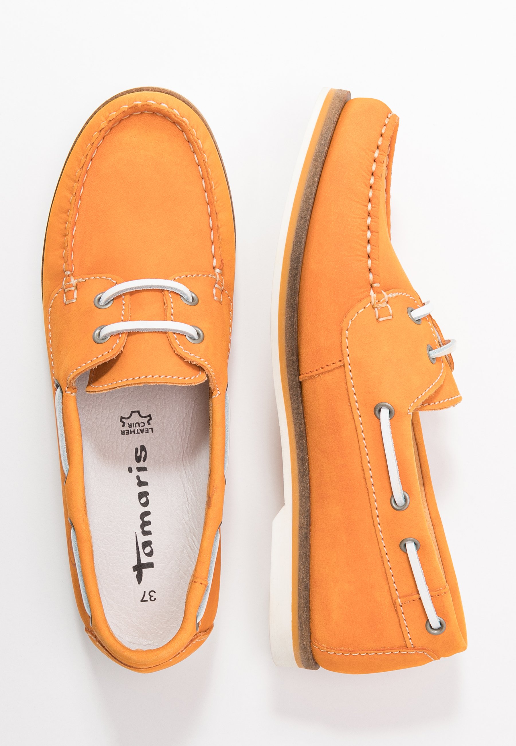Tamaris LACE-UP - Båtsko - yellow Tamaris LACE-UP - Båtsko - yellow