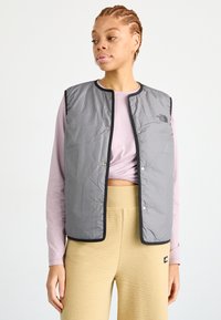 The North Face REVERSIBLE VISOKE - Strukirani kaput - black/smoked pearl