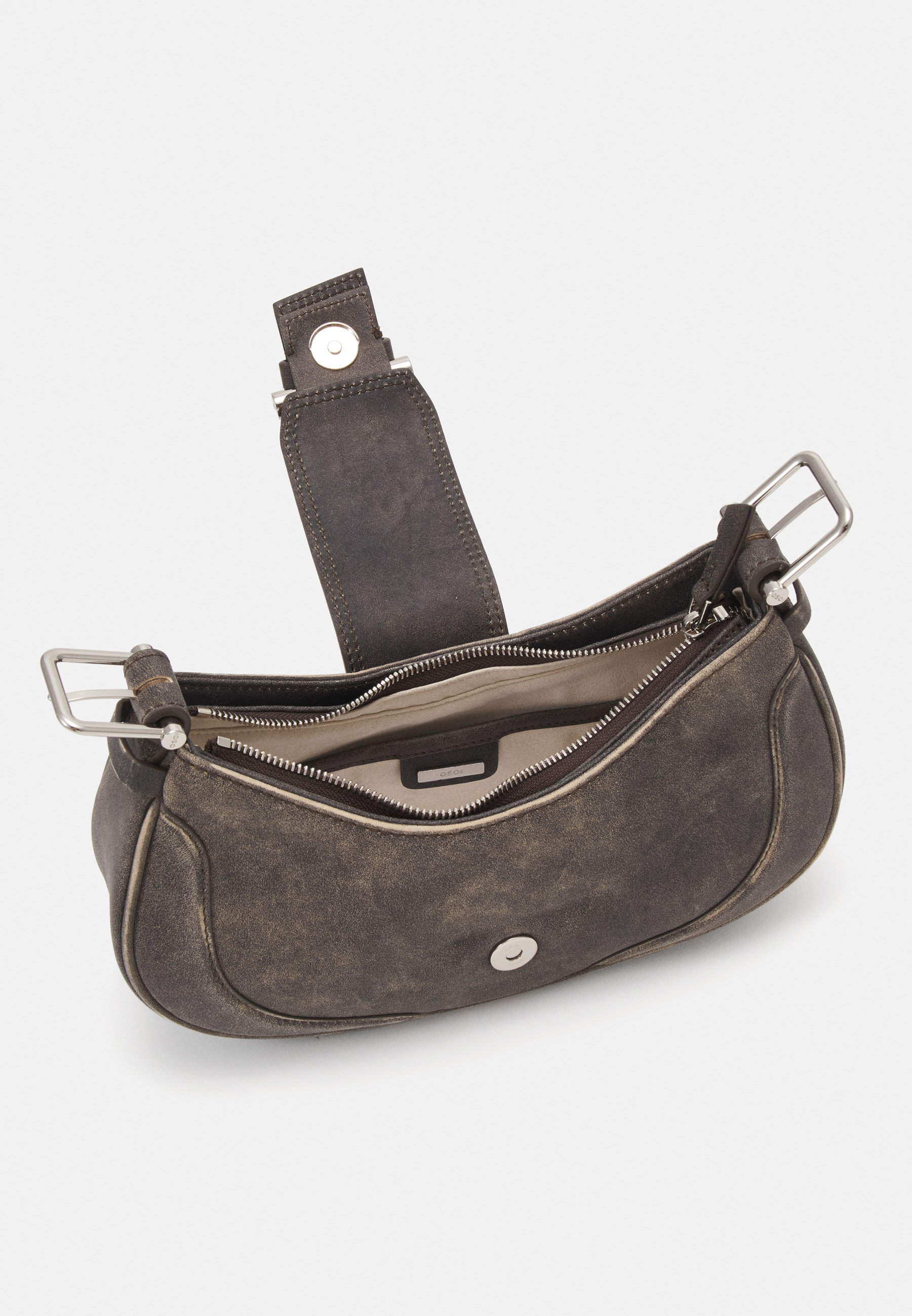 バッグ OSOI HOBO BROCLE VINTAGE BROWN Osoi Brocle Nubuck Leather Hobo Bag Brown – voilà.id