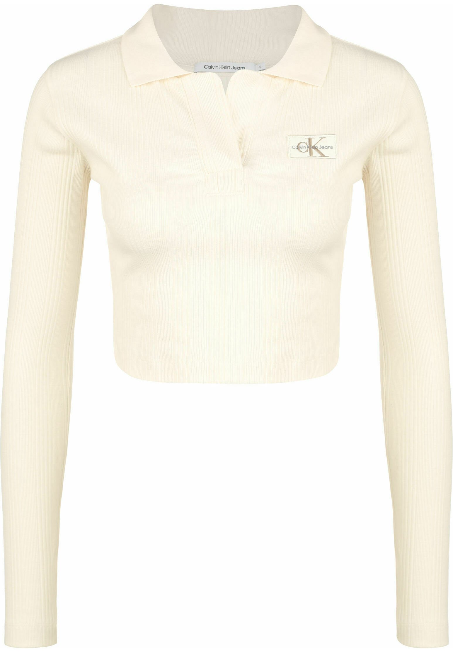 Jeans BADGE COLLAR - Polo - ivory/beige -