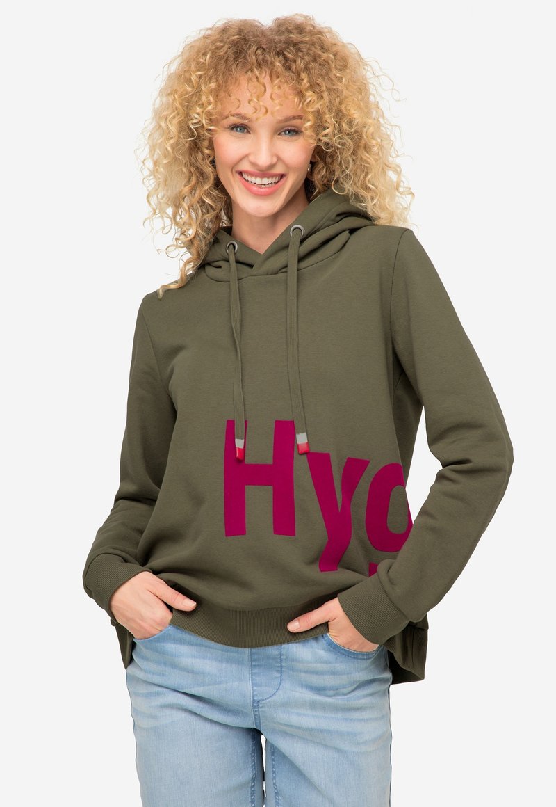 LAURASØN WORDING,  LANGARM - Felpa con cappuccio - khaki