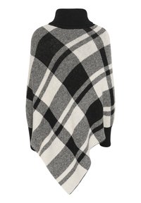 Cream LIVIA PONCHO - Pulover - black white check