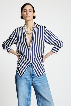 RIGHE - Camicia - var blu