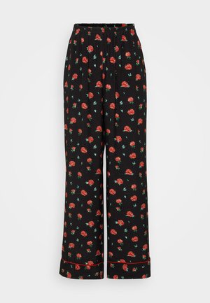 OVERSIZED PANTS IN PRINT - Pyjama bottoms - black