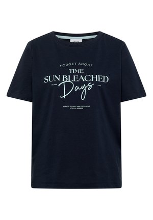 Cecil, T-SHIRT MIT BOAT NECK UND WORDING ARTWORK - Camiseta estampada - universal blue