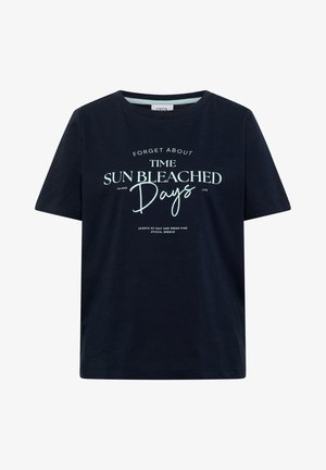 Cecil, T-SHIRT MIT BOAT NECK UND WORDING ARTWORK - T-shirt imprimé - universal blue