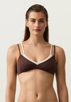 DOUBLE-EFFECT BIKINI TOP - Haut de bikini - chocolate red