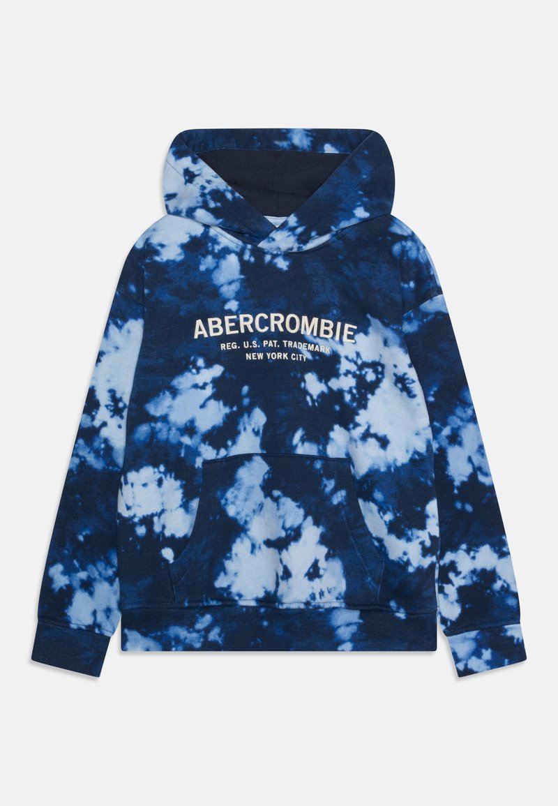 Abercrombie & Fitch CHAIN EMBROIDERED LOGO Hoodie blue/mørkeblå