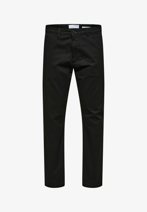 Selected, SLIM NEW MILES FLEX PANT NOOS - Chino - black