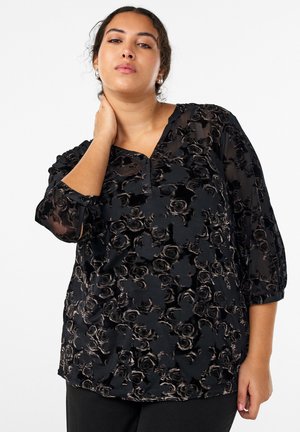 3/4-ÄRMELN - Pluus - black flower