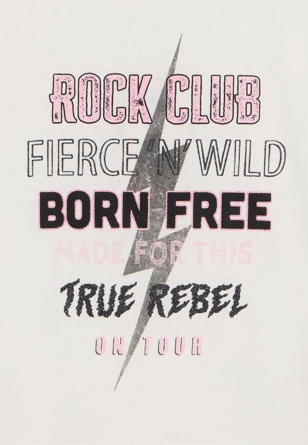 KMGFIONA LIFE GLITTER - Print T-shirt - cloud dancer3