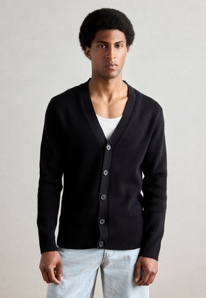 BUTTON CARDIGAN - Cardigan - black