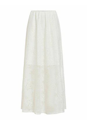 VILA, MAXI SKIRT VIMAVEN LACE - Jupe longue - snow white