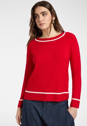 GIROCOLLO RIGATA - Strickpullover - rosso