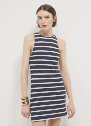 Calliope IN A RIGHE - Abito in maglia - var blu notte