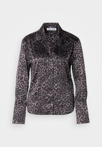 BUTTON FRONT LONG SLEEVE CAMP COLLAR SHIRT - Camicia - disguise black