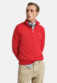 GANT REG SHIELD HALF ZIP  - Sweatshirt - ruby red