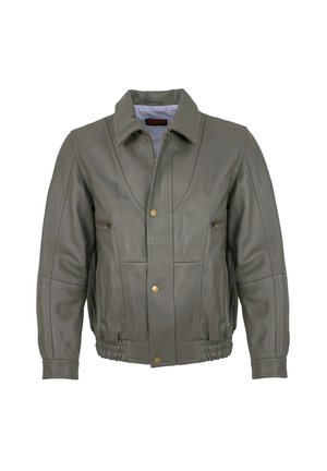 HOLDO - Lederjacke - grau
