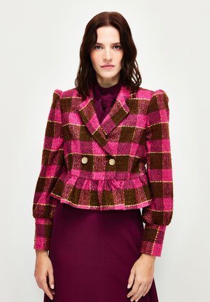 DOUBLE BREASTED BOUCLE  - Blazer - fuschia