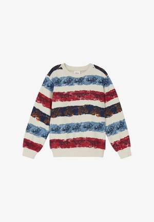 MIT ALL-OVER-PRINT - Športni pulover - helles beige