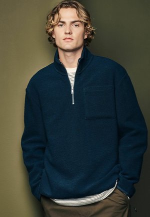 ZIP NECK - Pulover - slate grey