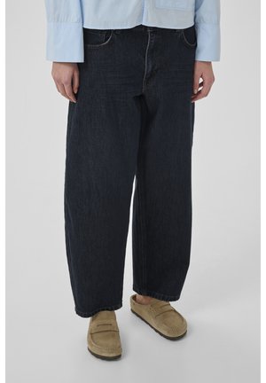 BALOOMW 139 HIGH TAPPERED - Blugi loose fit - dark blue un-wash