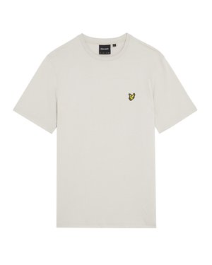 Tricou din bumbac de culoare crem, cu un mic emblema de fluture galben pe pieptul stâng. Guler clasic și mâneci scurte.