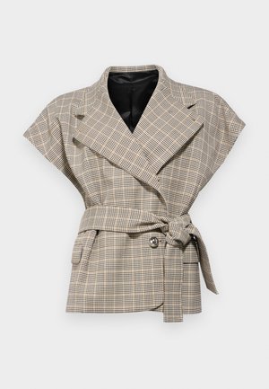 VESTE - Waistcoat - brown / beige