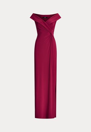 Lauren Ralph Lauren JERSEY OFF THE SHOULDER GOWN - Společenské šaty - fuchsia berry